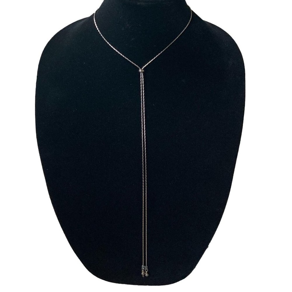 Gunmetal Adjustable Slider Necklace